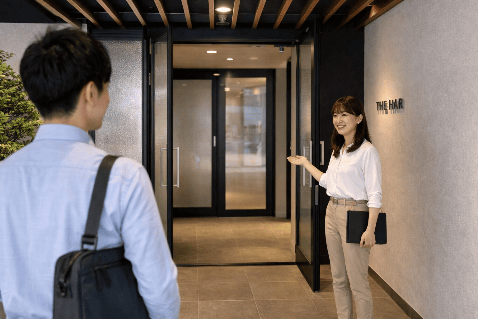 THE HUB 日本橋兜町のエントランス