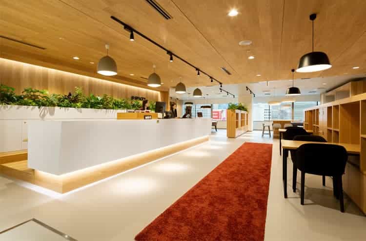 品川のレンタルオフィス「SPACES品川」のエントランス